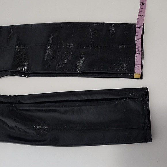Spanx Women's Faux Patent Leather Black Leggings/ Check measure/ Label size was - Picture 7 of 9